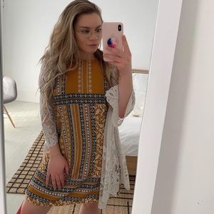 Yellow/Orange Floral Dress